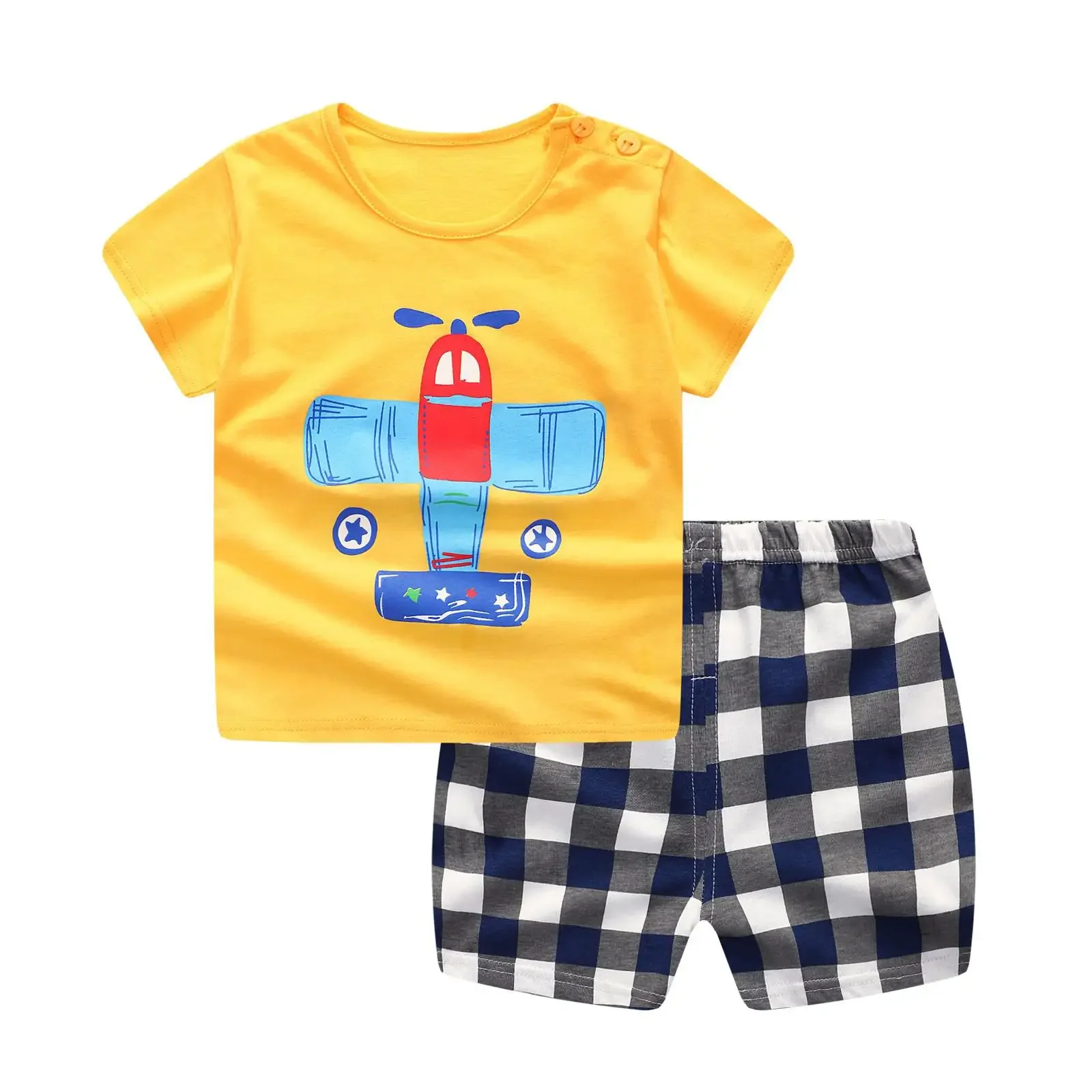 Merk Katoenen Baby Sets Leisure Sport Jongen T-shirt + Shorts Sets Peuter Kleding Baby Boy Kleding