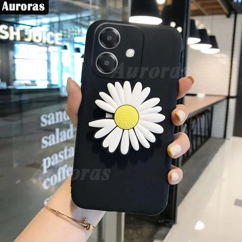 For OPPOA40 A60 A80 5G Case With Chrysanthemum Holder Silicone Soft Shockproof Shell For OPPOA3X a3 3AX A OPPO A3 4G Cover Funda