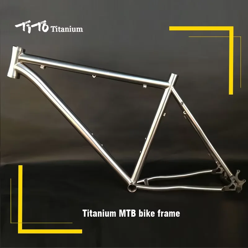 TiTo Titanium Frame for MTB Bike,Werner,Thru Axle, 12x142mm, 27.5er, 29er, 15.5, 17, 19,XC/AM Bicycle,Inner Cable ,Top quality