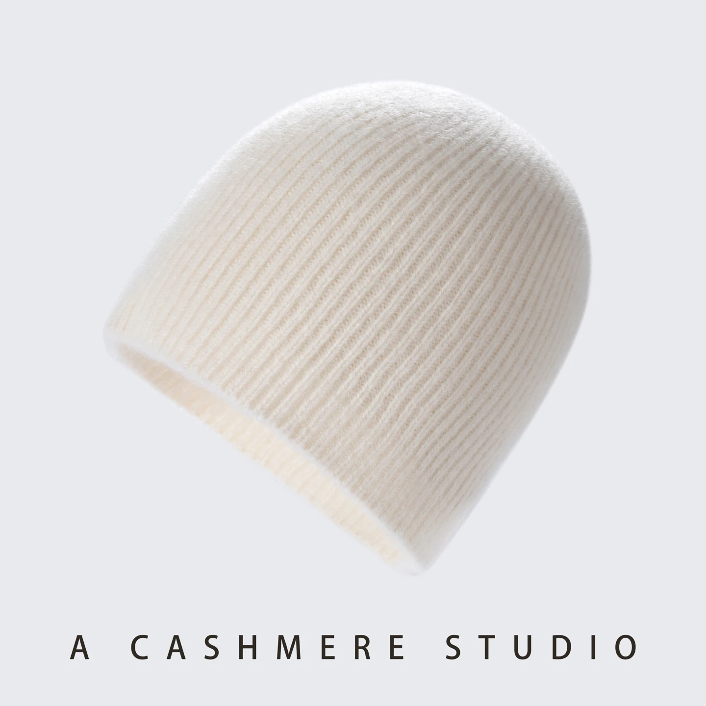 Men And Women Brimless Knitted Hat 10% Cashmere 90% Wool Casual Solid Color Single Line Versatile Autumn Winter Warm Hat