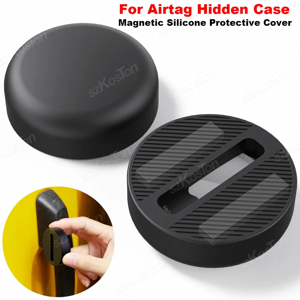 

Magnetic Soft Silicone Protective Case for Airtag Hidden GPS Tracker Waterproof Holder for Air Tag Bike Car Motorcycle Cover