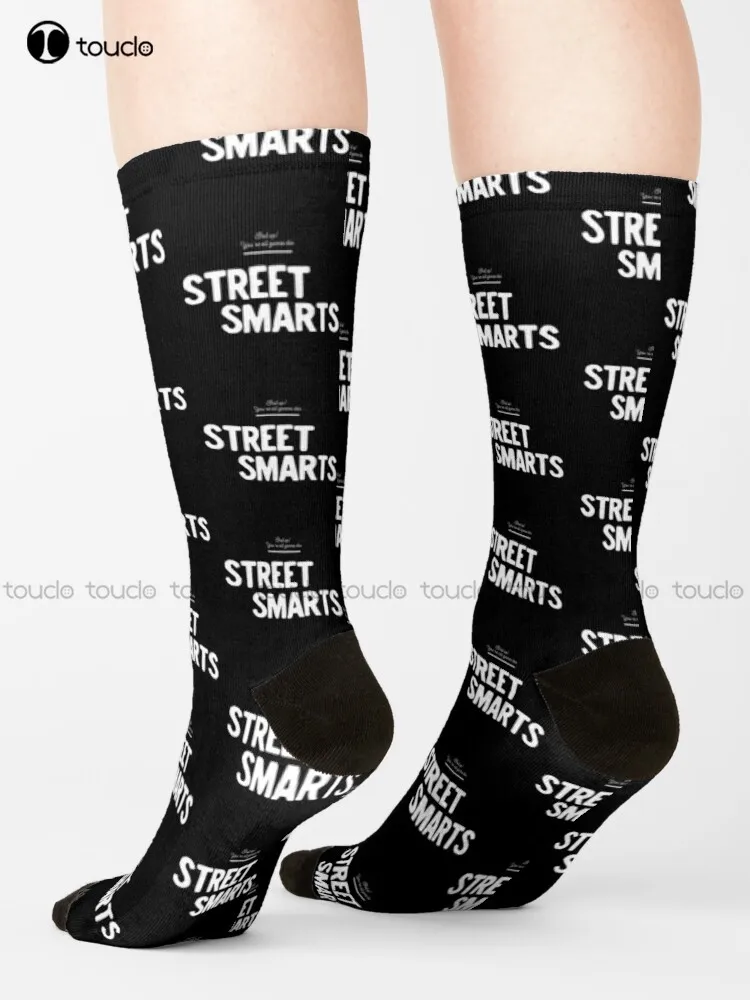 

Street Smarts John Mulaney Socks Mens Socks Black Personalized Custom Unisex Adult Teen Youth Socks Street Skateboard Socks Art