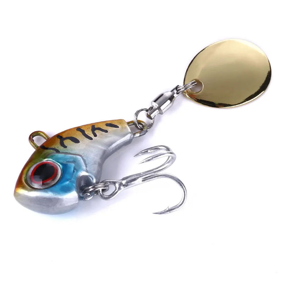 Metal Vib Rotating Spoon Wobbles Vibration Fishing Lures for Pike Bass Carp Winter Jigs Spinner Hard Baits Pesca Angling Tackle