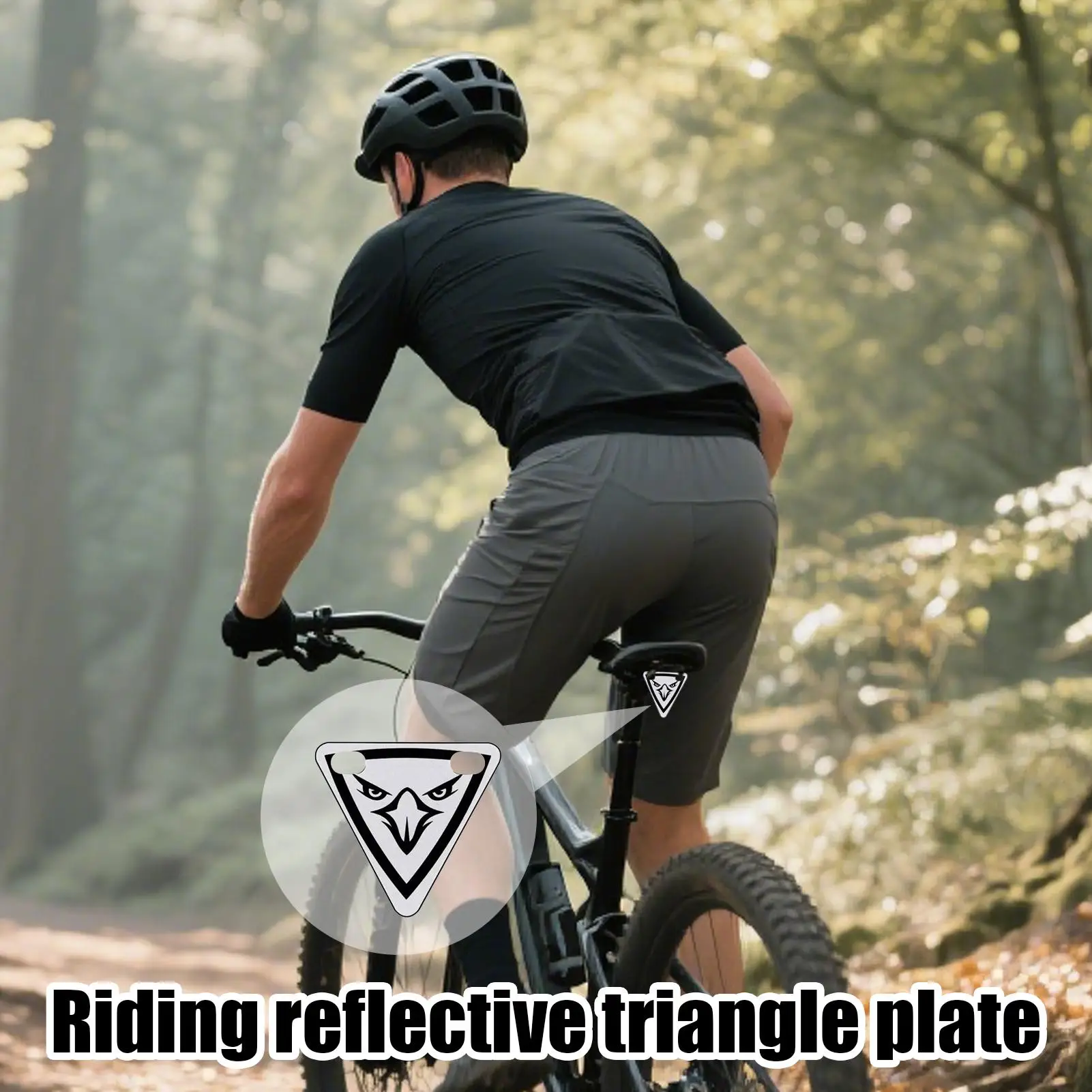 عاكسات الدراجة للبالغين، علامة تحذير لركوب الدراجات، لوحة مثلثة مزخرفة للعائلة، نزهة للبالغين، ركوب الدراجات الجبلية