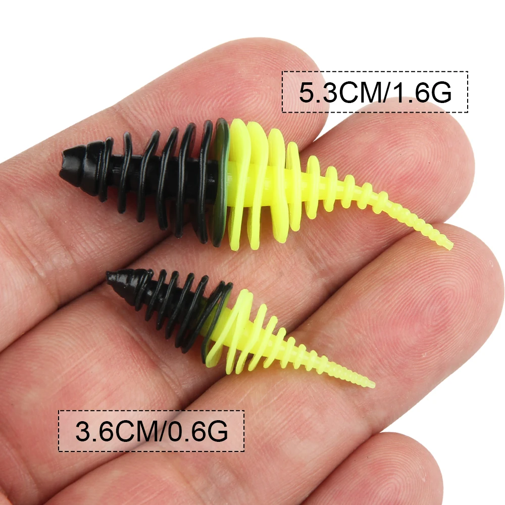 طعوم دودة من السيليكون الناعم ، طُعم صناعي للبايك ، الباس ، سمك السلمون المرقط ، سمك السلمون المرقط ، دودة ، طُعم سباحة ، تلاعب ، 3 ، 5 ، 3 ، خشب 6 ، 10 #3