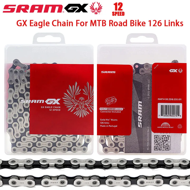 SRAM GX Eagle 12 Speed MTB Road Bike Chain 126L Bicycle Chain Silver Power Lock Link NX Eagle 12V Chain Original Bicicle Parts