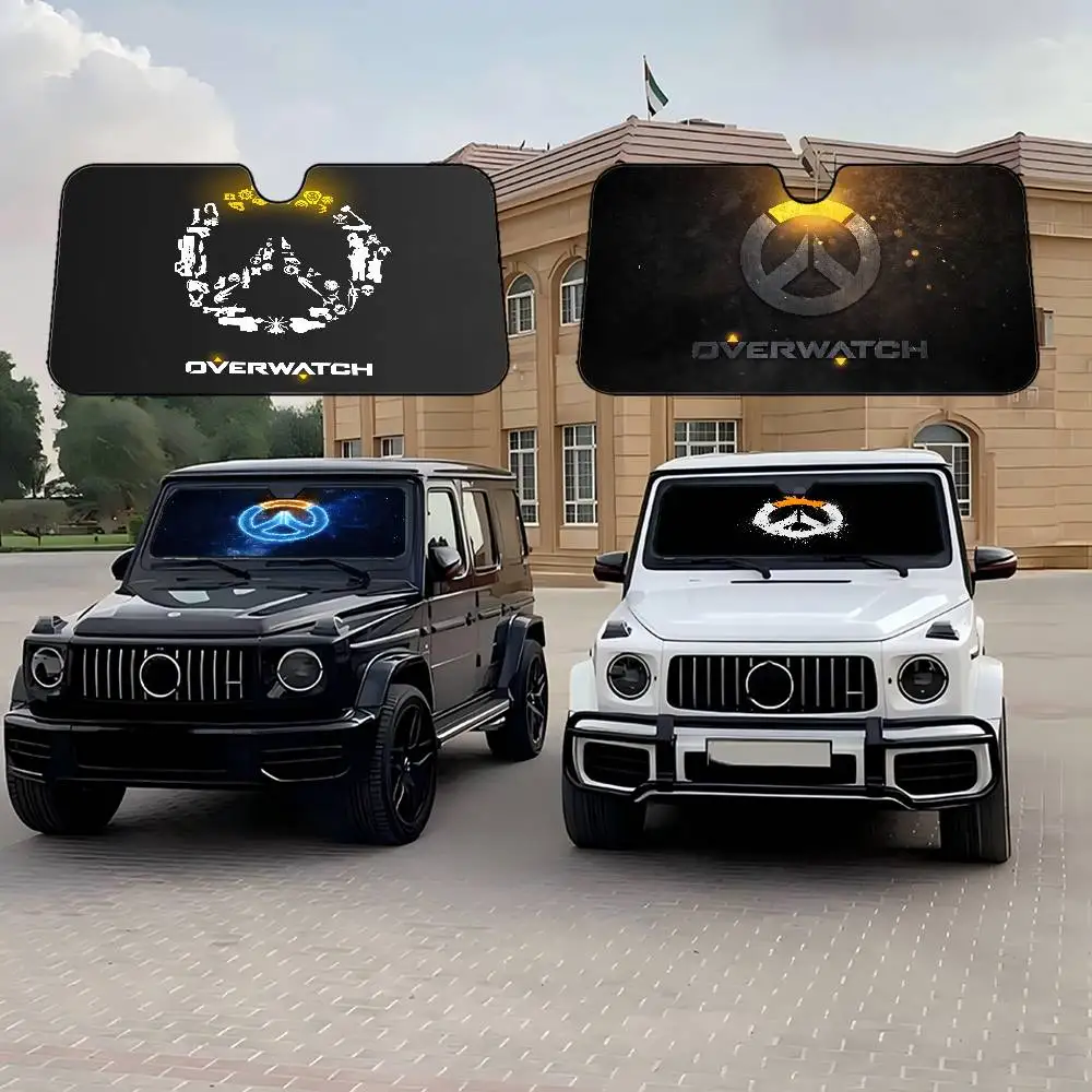

O-Overwatch Games LOGO Personalized Windshield Sunshade Car Cover Sun Shade Auto Sun Visor Car-covers Car Solar Protection