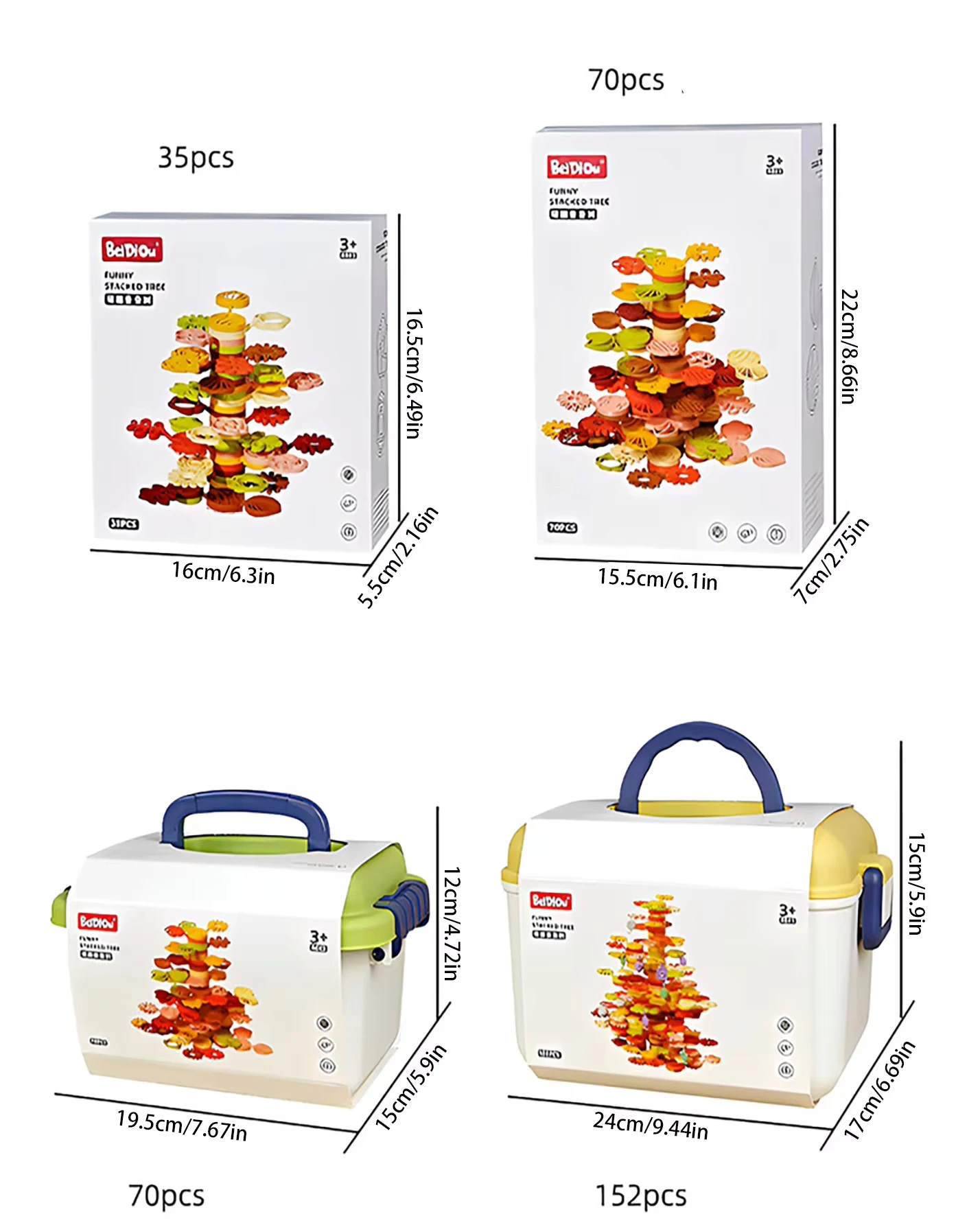 Pilha de blocos de pilha de árvore de flor de arco-íris para conjunto de jardinagem colorido jogo de equilíbrio brinquedo jogos pré-escolares construção educacional e brinquedo