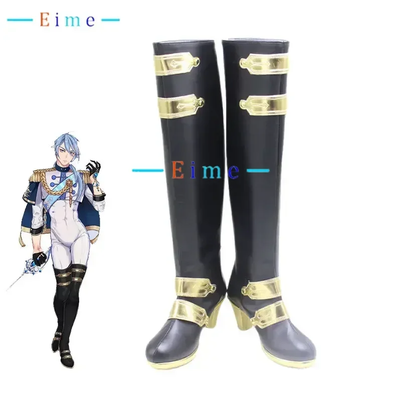 Game Nu Carnival Edmond Cosplay Shoes PU Leather Shoes Halloween Carnival Boots Cosplay Prop Over Knee High Heels Custom Made
