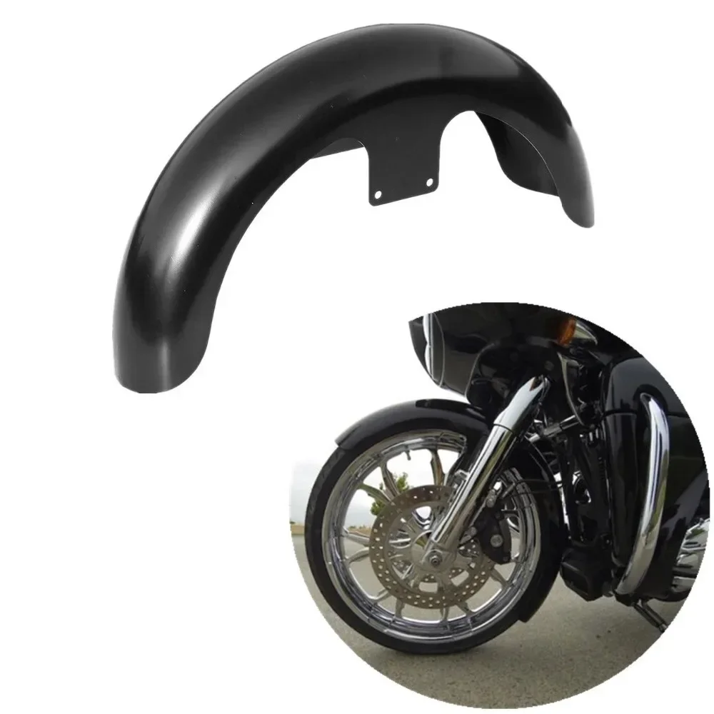 Motorcycle glossy black front mudguard, For 17 inches/19 inches/21 inches/23 inches