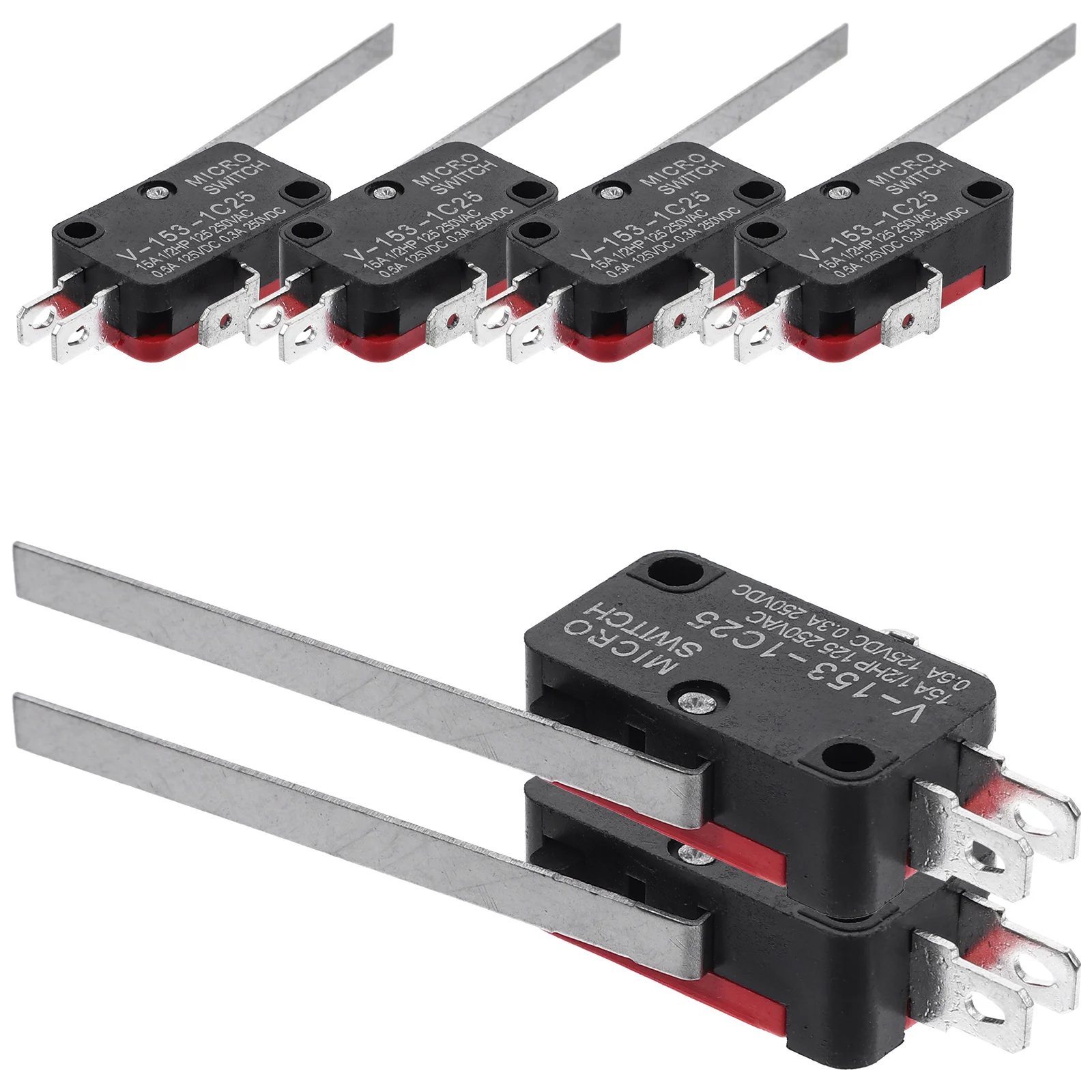 

6 PCS Limit Switch Push Waterproof Microswitch Momentary Rocker Switches Electric Types Mouse
