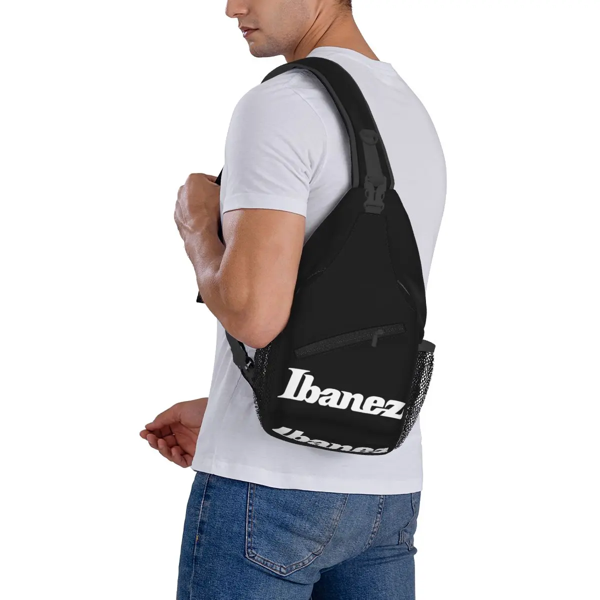 Ibanez-Crossbody Peito Sling Bolsas, Mochila De Ombro, Caminhadas, Mochilas De Viagem, Músico Fãs, Saco De Moda Hip Hop