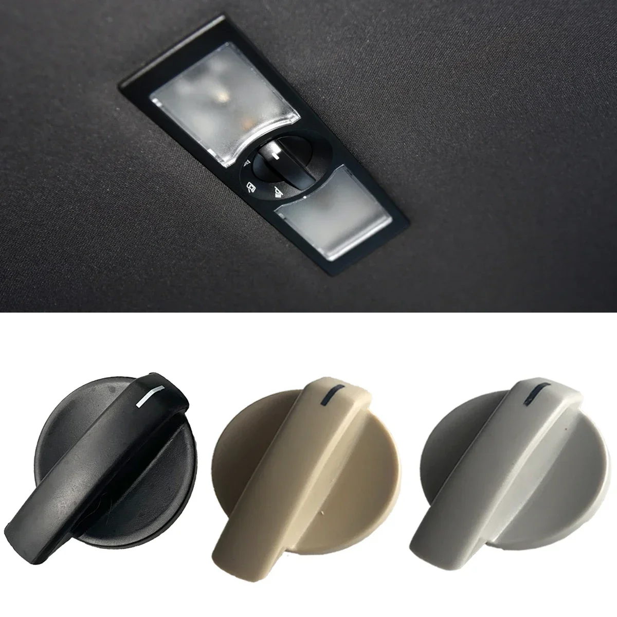 1 Piece Interior Roof Reading Light Switch Knob For VW Polo 4 9N GTI Jetta 6 GLI Gol Tiguan 5N Rline Sharan Seat Leon 6Q0947291