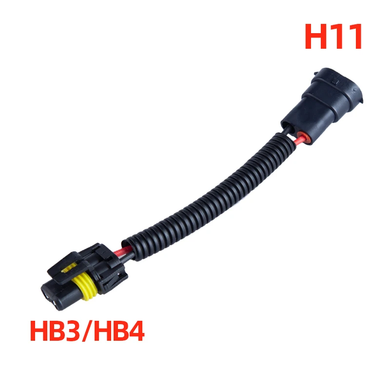 1PCS H11 To 9005 HB3 9006 HB4 Conversion Connector Wiring Harness Headlight Fog Light Plug 2.5mm Cable Socket Connector