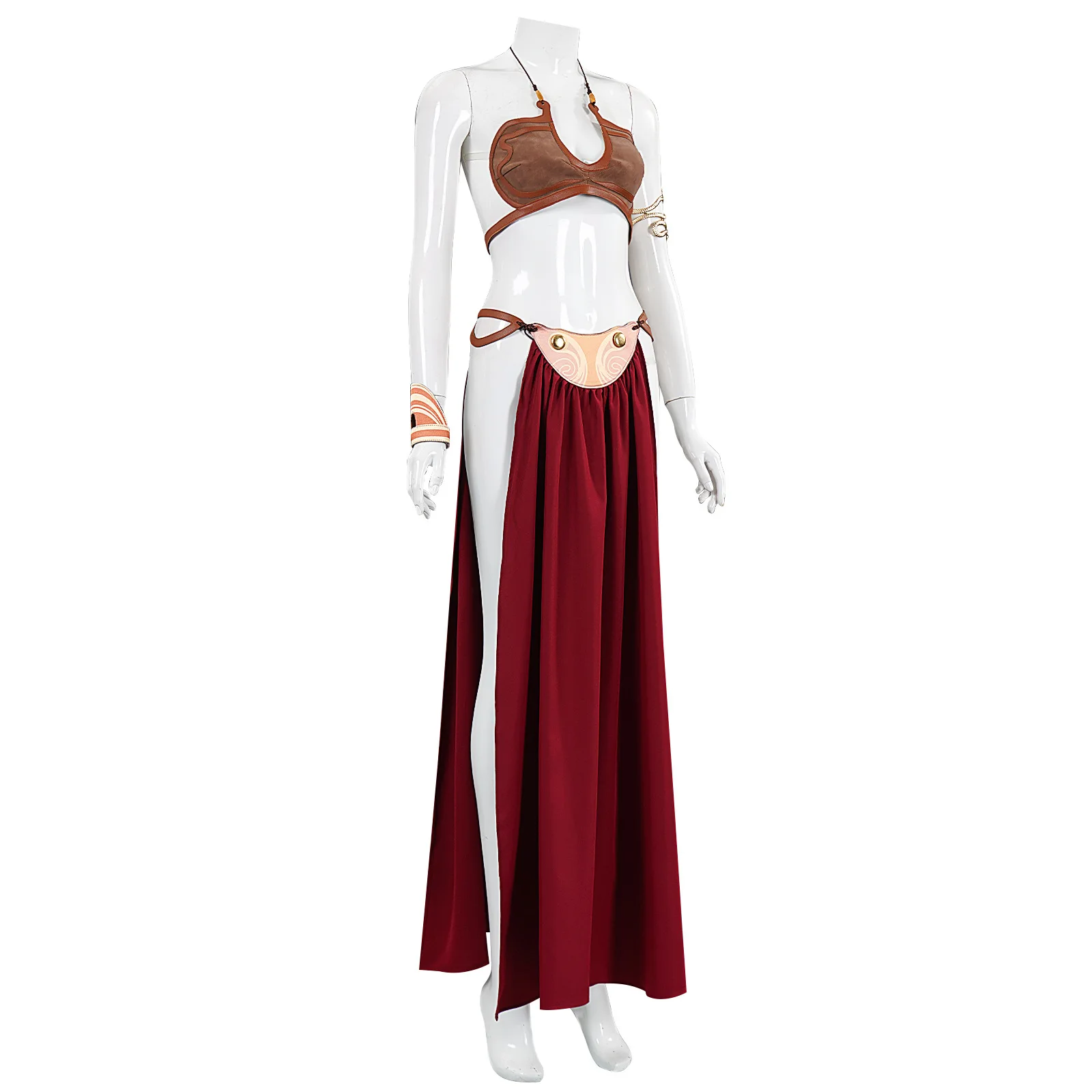 Princess Leia Cosplay Sexy Slave Dress Movie Space Battle Fantasy Costume Disguise Bikini Set Adult Women Girls Roleplay Outfit