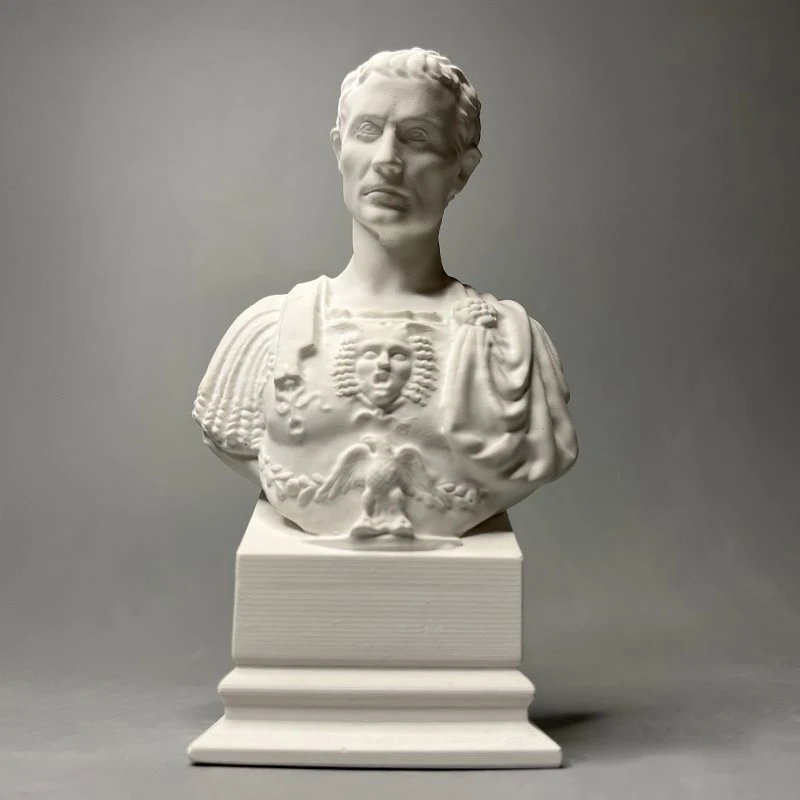 Estatua de busto de Julius César, escultura de emperador romano de resina, estatuilla para decoración de estudio de oficina en casa, regalo Ideal para amantes de la historia