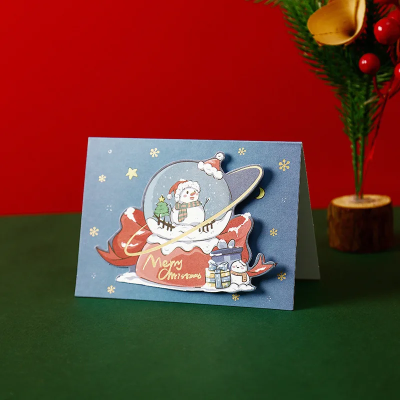 20PCS Christmas Greeting Card Three-Dimensional Creative Small Card Florist Baking To Send Classmates Gift Small Card