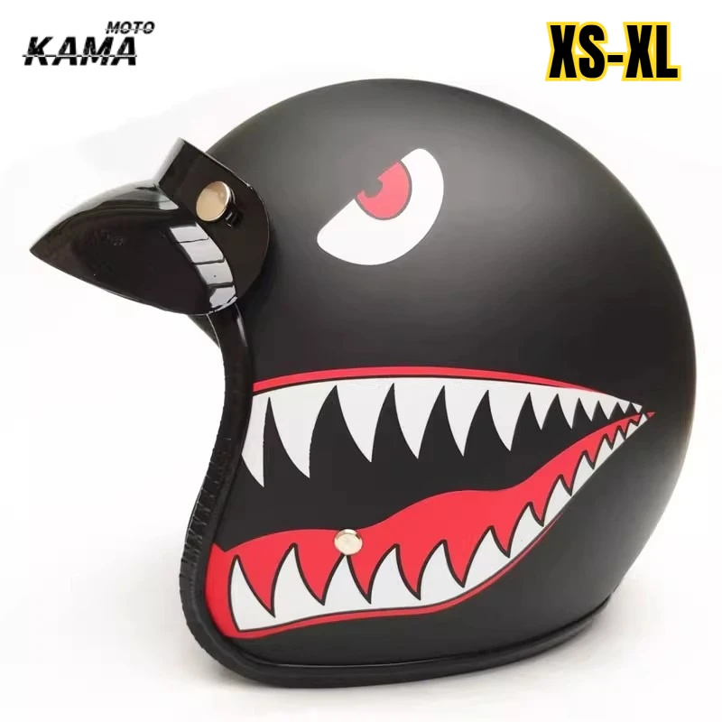 

Ретро-шлем Silver Jet Open 3/4 Chopper для мотоцикла и велосипеда, винтажный мотоциклетный шлем Casco Capacete