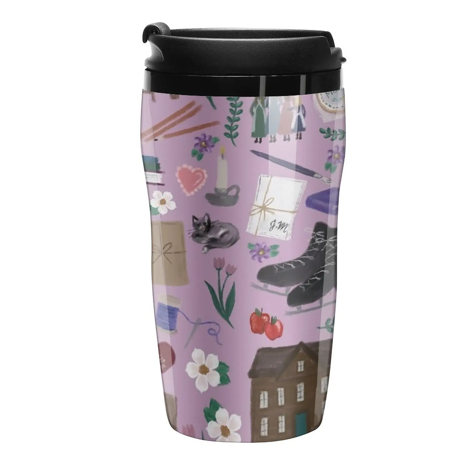 

New Bookish Pattern Travel Coffee Mug Butterfly Cup Coffee Cup Heat Preservation Latte Cup