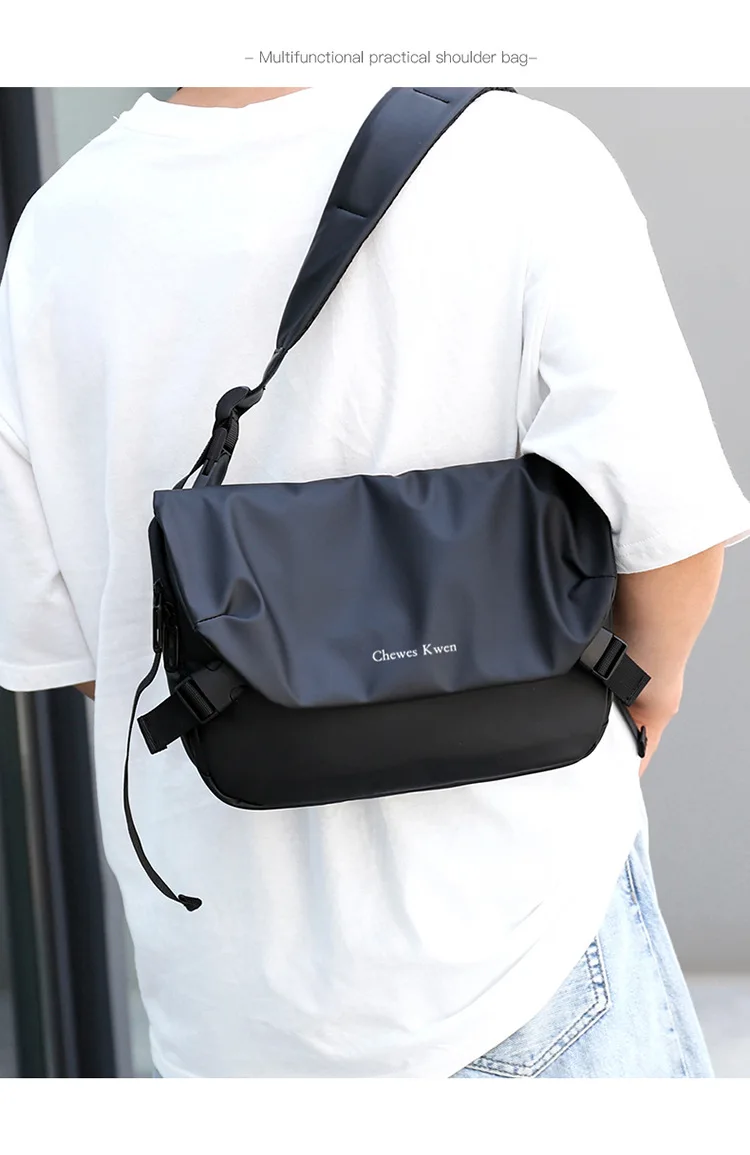 Men\'s Shoulder bag Large capacity chest bags fashion sports crossbody bag black messenger bags for ipad tablet pc backpack
