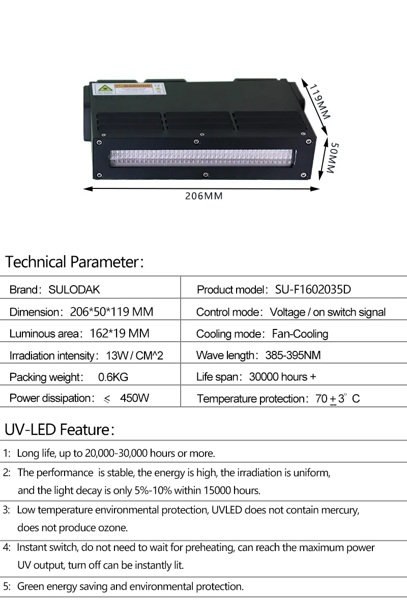 16020 Air-cooled 450W UV screen printing uv curing lamp set Toshiba/Ricoh/Seiko UV printer air-cooled LED curing drying light