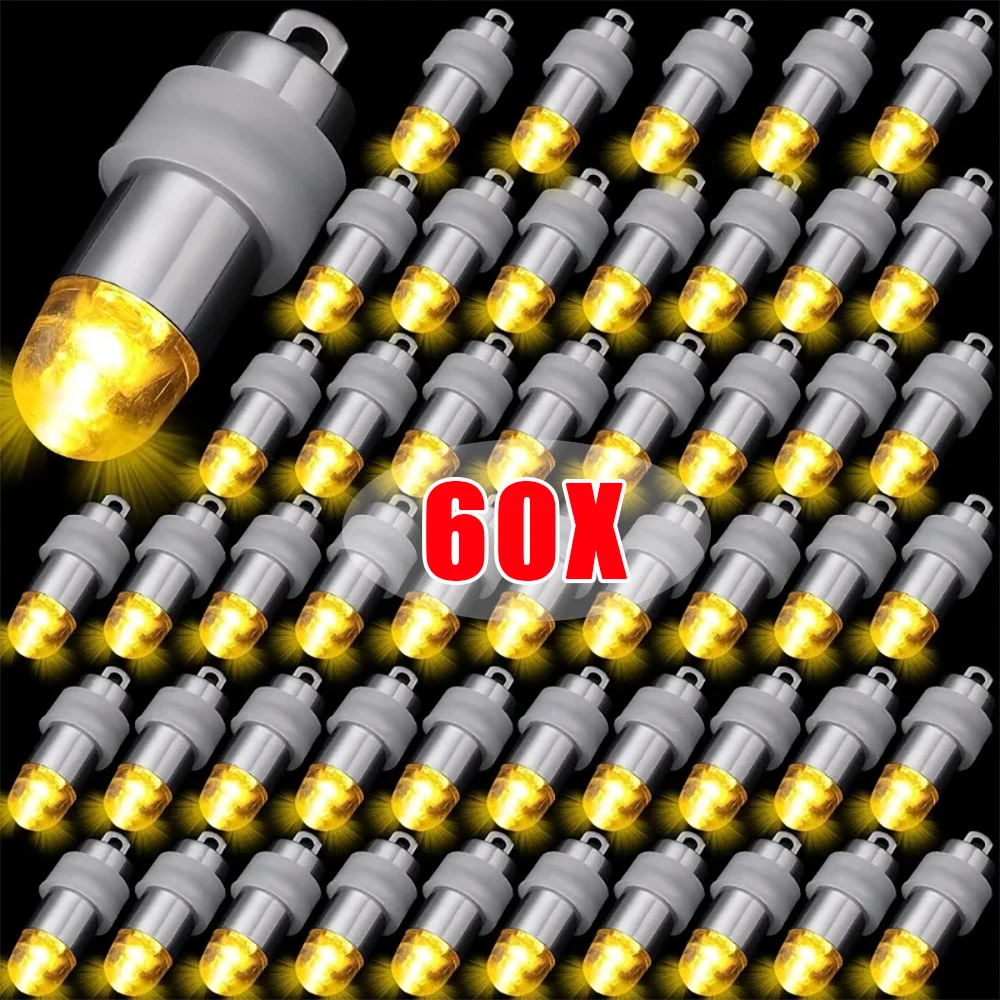 

60/1PCS Mini LED Balloon Bulbs Replacement Battery Operated LED Bulb For Balloons Lanterns Innner Light Wedding Party DIY Crafts