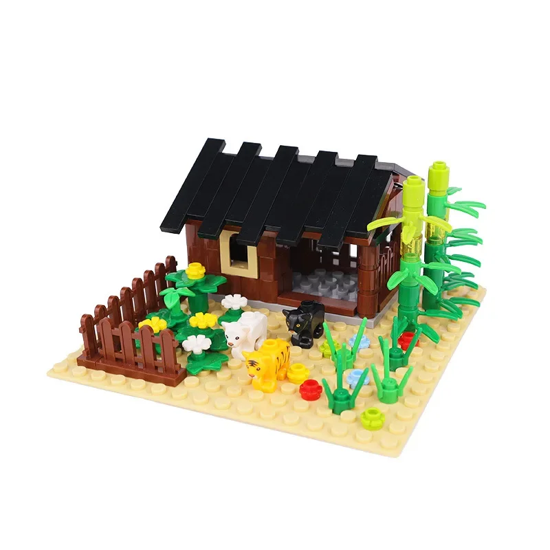 Kompatybilne z LEGO MOC Klocki Konstrukcyjne Farma Części Zwierzęce Pastwisko Klocki Zabawki Zestawy Kurnik Kojec Stodoła Bydło