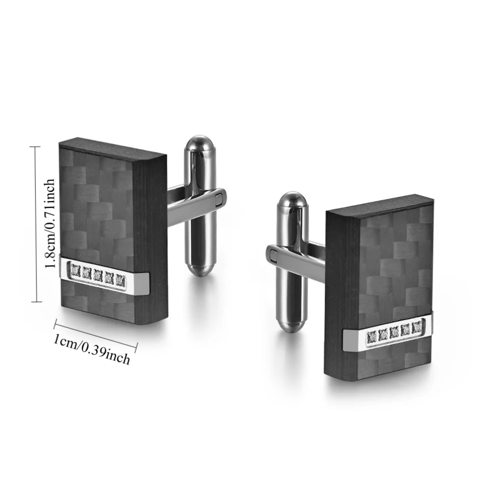 Decorative Strip Cufflinks Exquisite And Elegant Men's Cuff Buckle With Border Business Formal Attire Suit Accessories