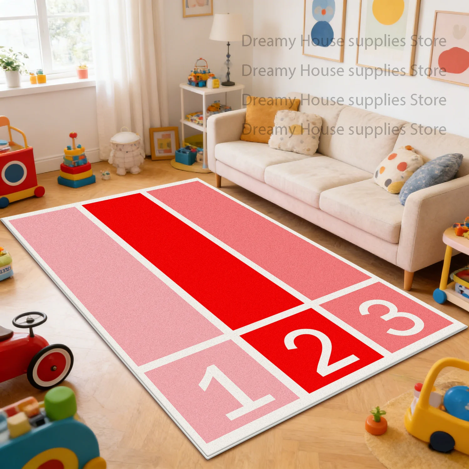 

Детский длинный ковер-дорожка с цифрами, декоративный, для дома, гостиной, дивана, мягкий, пушистый, игровой коврик, для спальни, нескользящий, для ползания младенцев