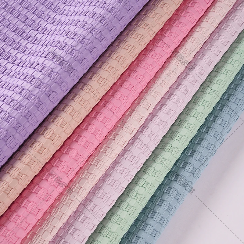 

1.2mm Woven Pattern Artificial Leather Fabric Luggage Placemats Wallpaper Decorations Makeup Boxes Packaging Cloth