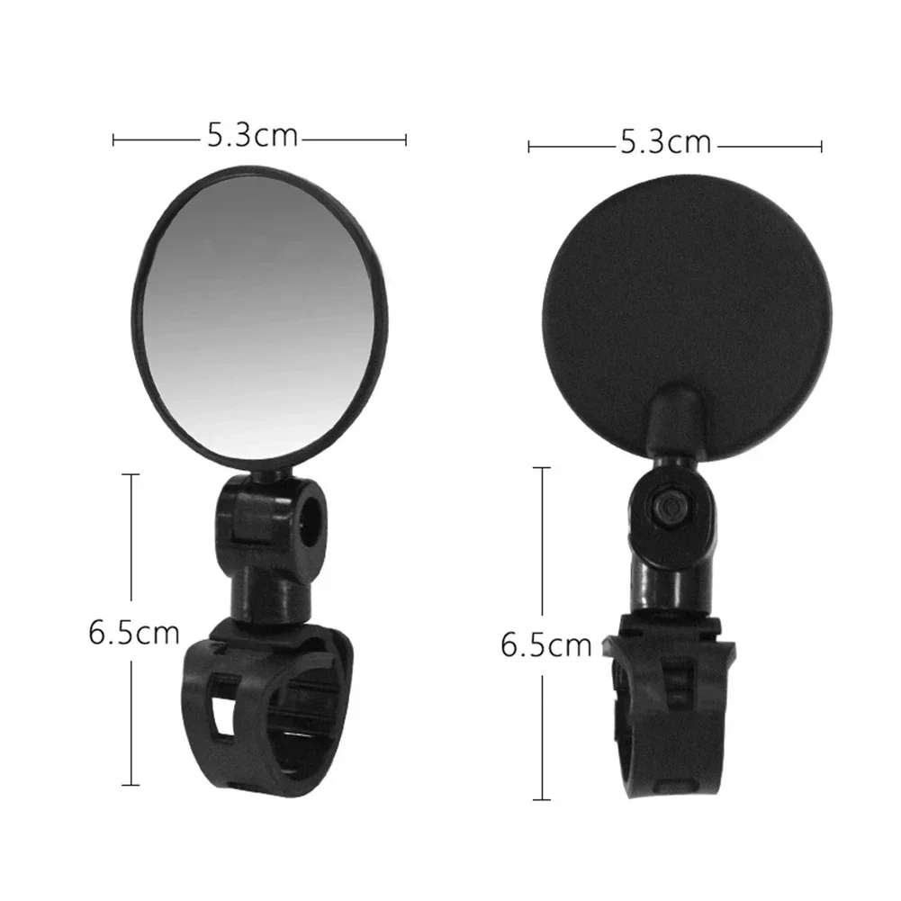 1pc Mountain Bike Handlebar  Rear View Mirror Rotatable Convex  Rear View Mirror Bicycle Clear Wide  Range Back Sight Mirror