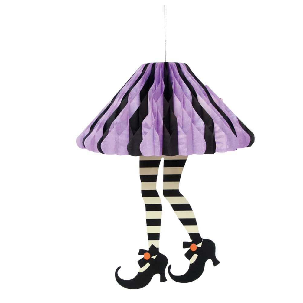 

Paper Pendants Honeycomb Skirt High Heel Halloween Decorations for Kindergarten Room Tree Porch Party Hanging Ornament