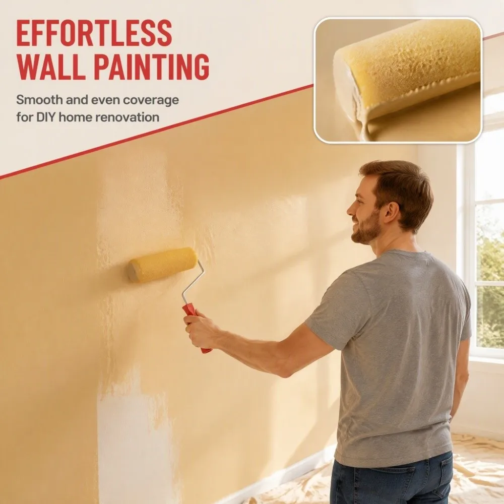 With Handle Texture Pattern Paint Roller Texture Tool Pattern Tool Seaweed Sponge Roller Brush Art Painting Sponge Paint Roller
