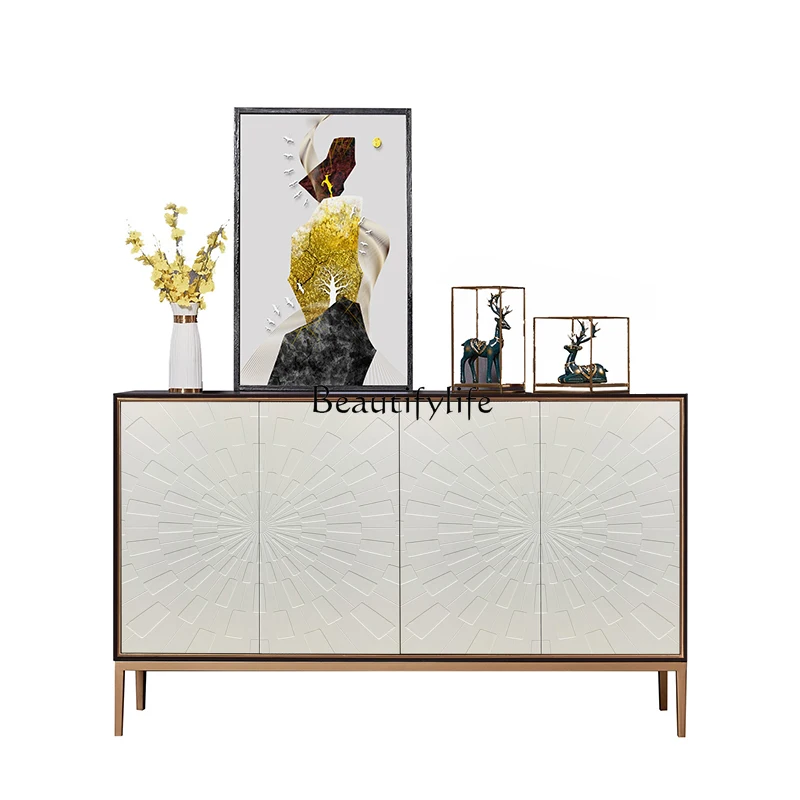 

Italian-Style Light Luxury Entrance Cabinet Living Room Storage Partition Sideboard Cabinet