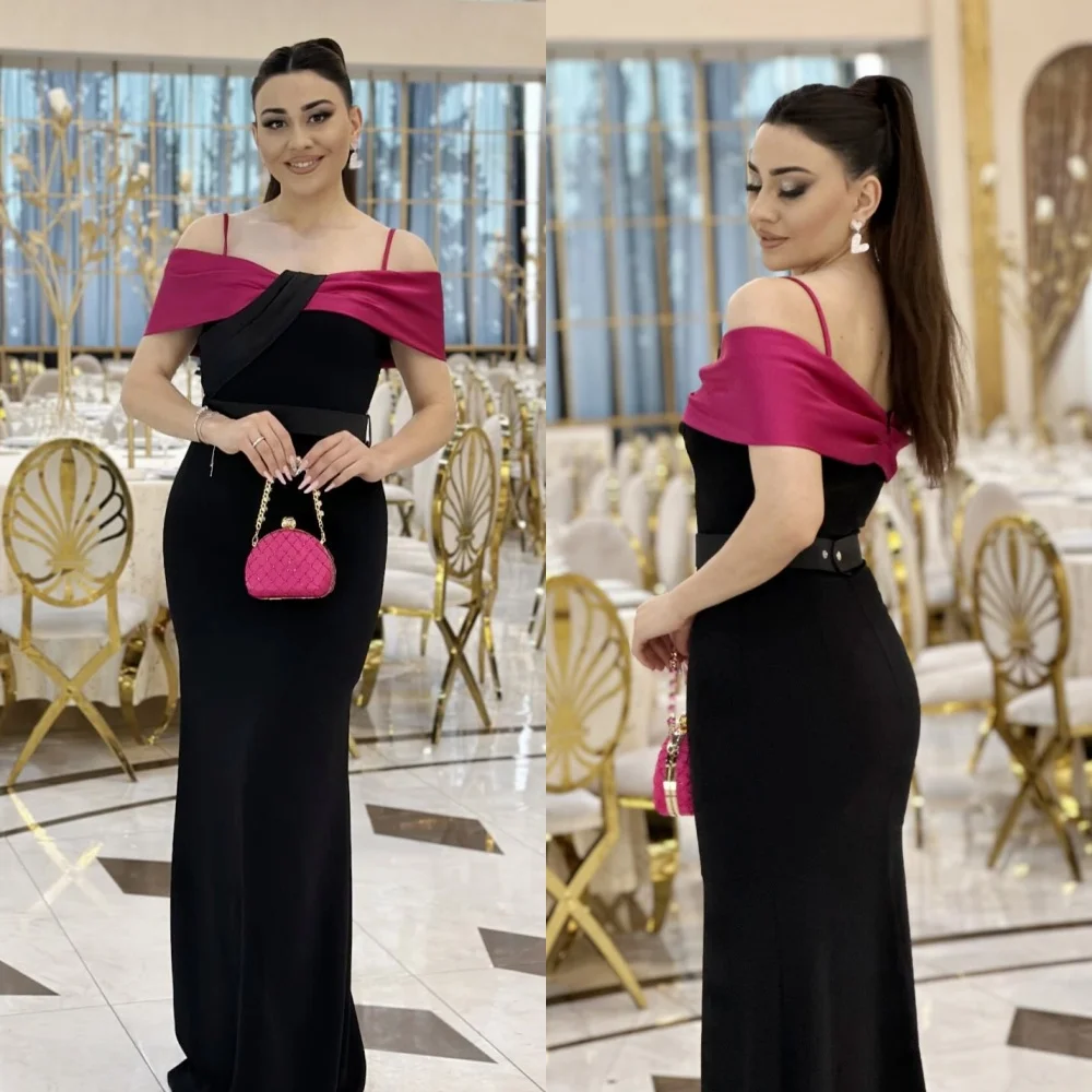 

Customized Chinese Style Jersey Ruched A-line Square Neck Long Dresses Evening Dresses Formal Casual Simple Retro Fashion Elegan