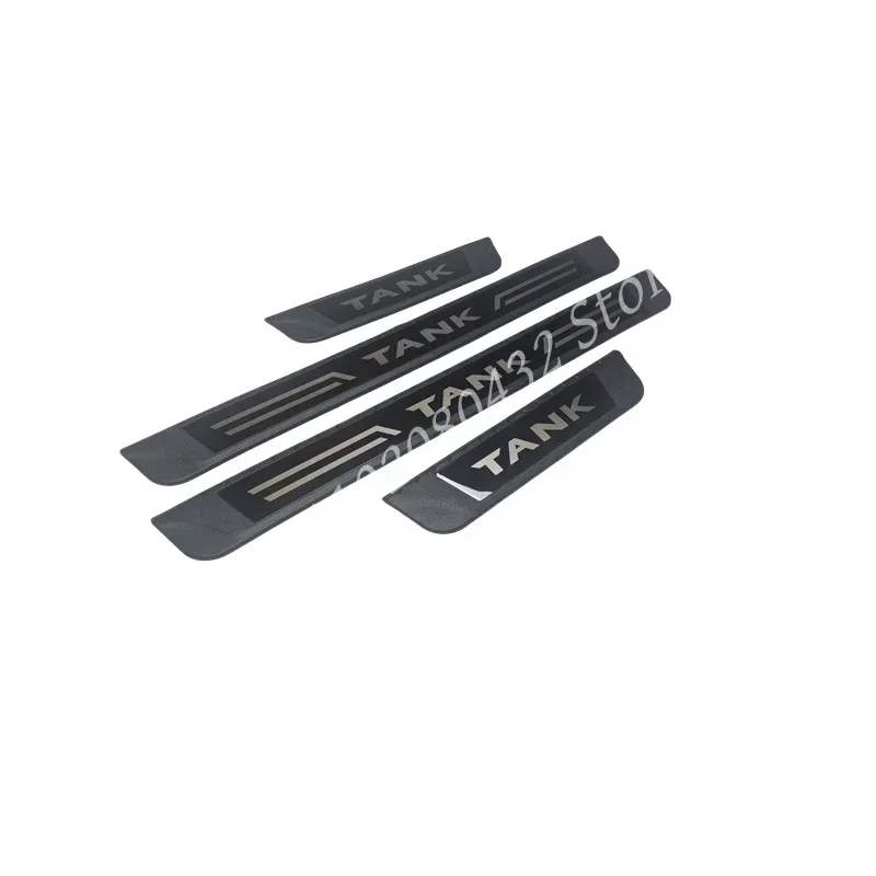 For Great Wall GWM Tank 500 Limited Accessories 2021-2023 Stainless Car Door Sill Scuff Plate Protector Trim Kick Step Cover