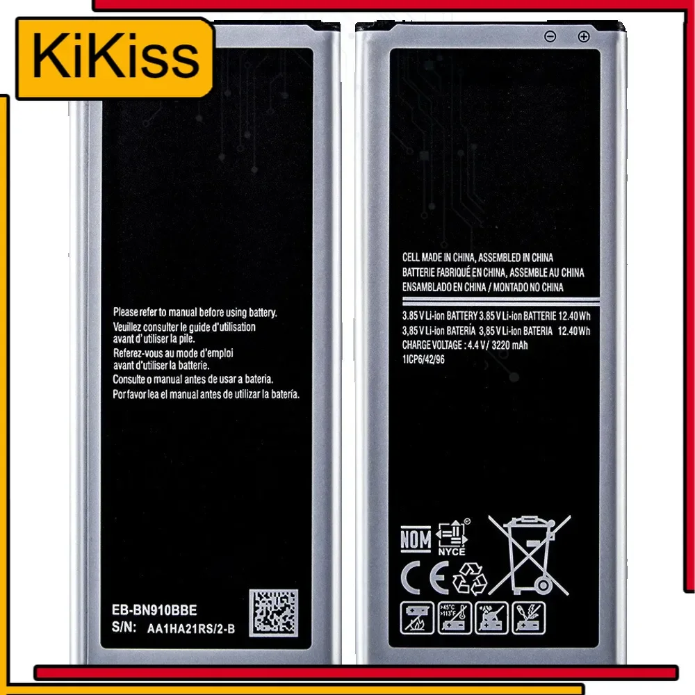 Battery EB-BN910BBE EB-BN910BBK EB-BN910BBC For Samsung Galaxy Note 4 Note4 N910 N910H N910A N910C N910FQ N910X 3220Mah Batteria