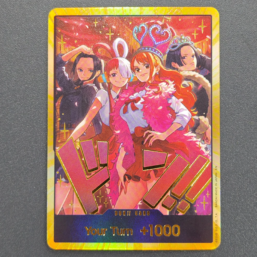 One Piece DON!! Cards OPCG Proxy Hancock Nami Uta Gold Heroines Roger Gold Zoro Collection Anime Booster Pack Cards Toy Gifts