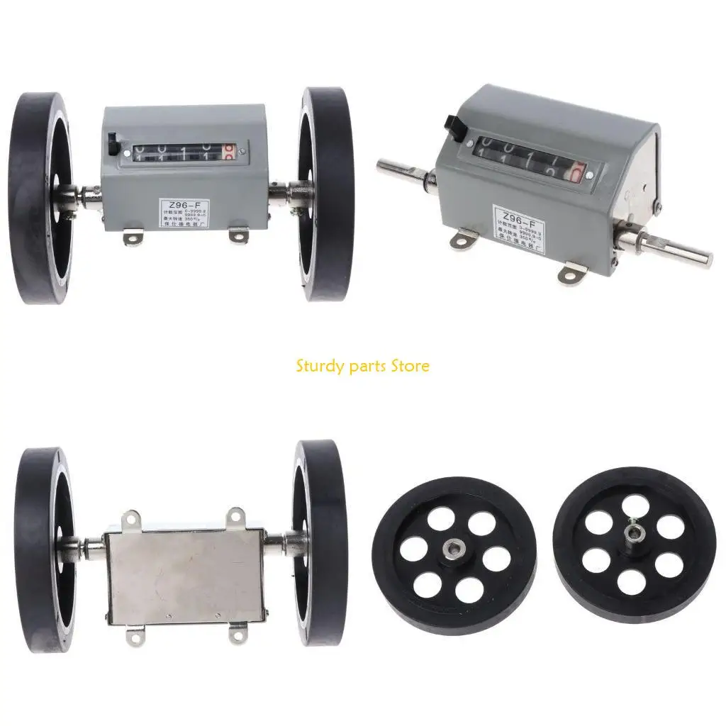 

97QC Z96-F Mechanical Length Counter Meter Counter Rolling Wheel for Length Measuring Mechanical Drives 1-9999.9M Durable