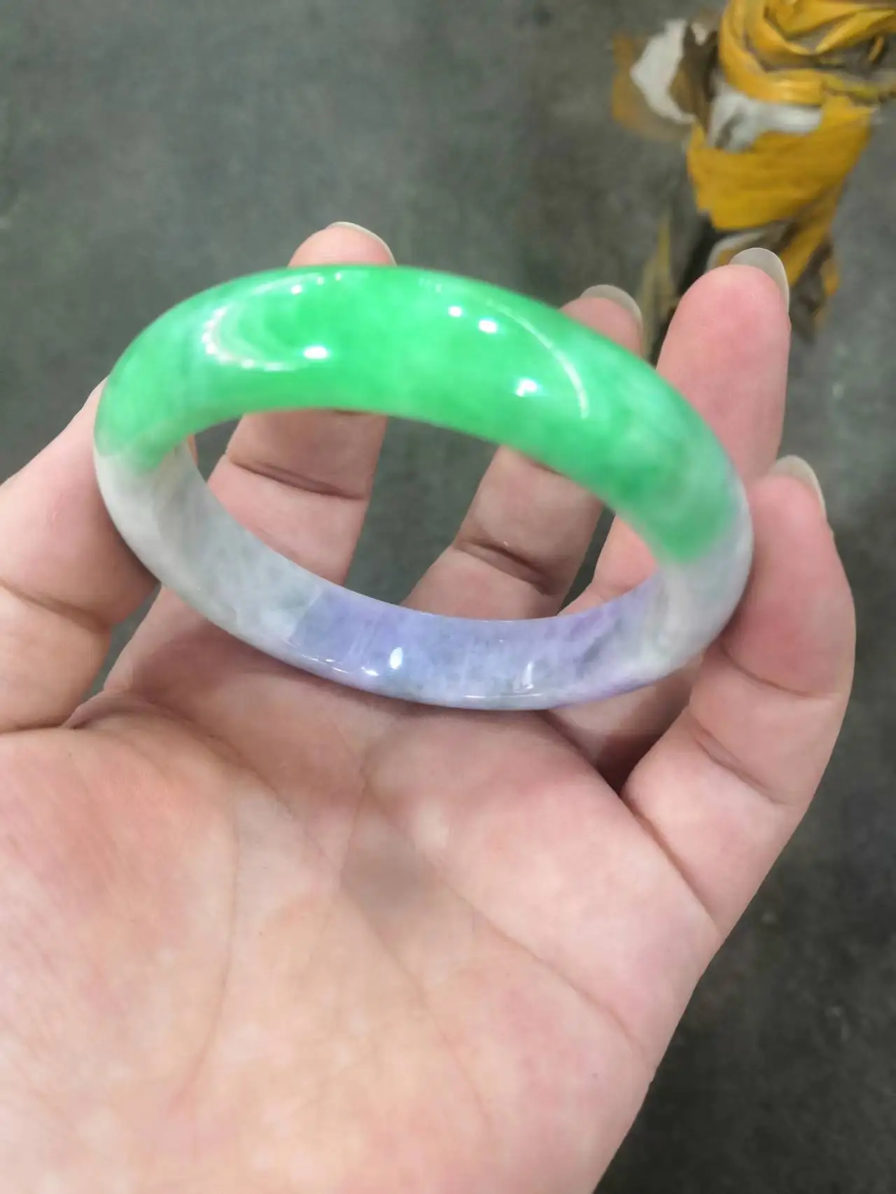 Send Certificate Real Burma Jades Bangle Purple Green Jadeite Certified Jade Bangles Myanmar Emerald Bracelets Gemstone Jewelry