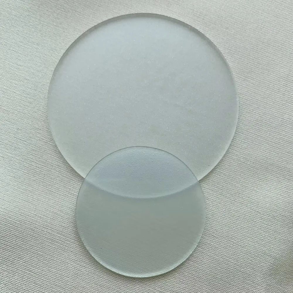 Frosted Glass Plate Diameter 69-110mm Round Flat Lens Flashlight Torch Lampshade Microscope Stage Glass Board