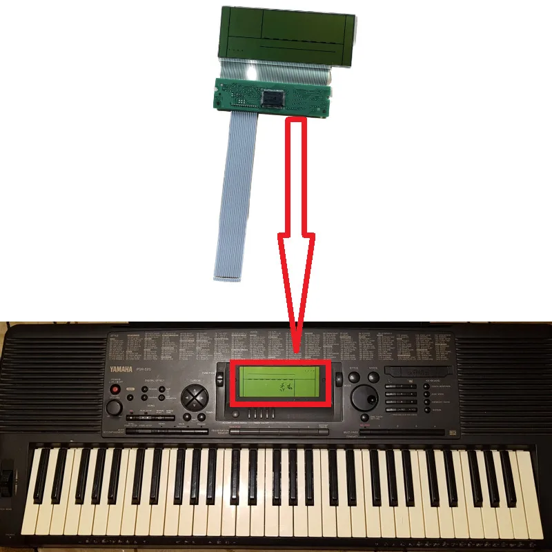 LCD Screen Display For Yamaha PSR 520 PSR-520 PSR 620 PSR-620