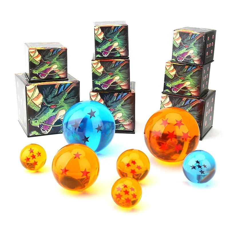 Bandai Anime Dragon Ball Kristallkugel Z Star 1-7 Harz-Drachenperlen Cosplay-Requisiten Desktop-Dekoration Kinderspielzeug Geschenke