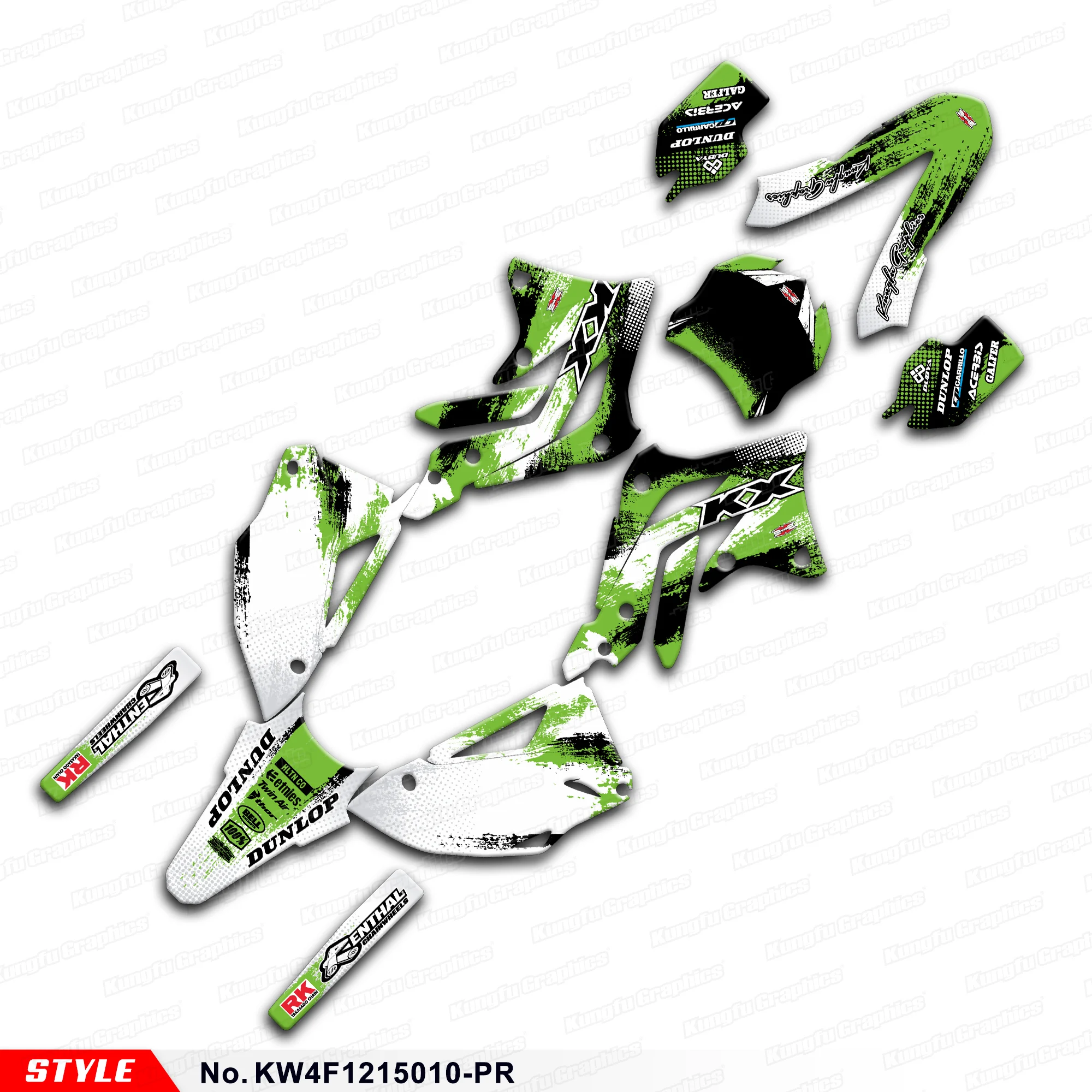 

Graphics Kit Decals Stickers for Kawasaki KX 450F KX450F 2012 2013 2014 2015, KW4F1215010-PR