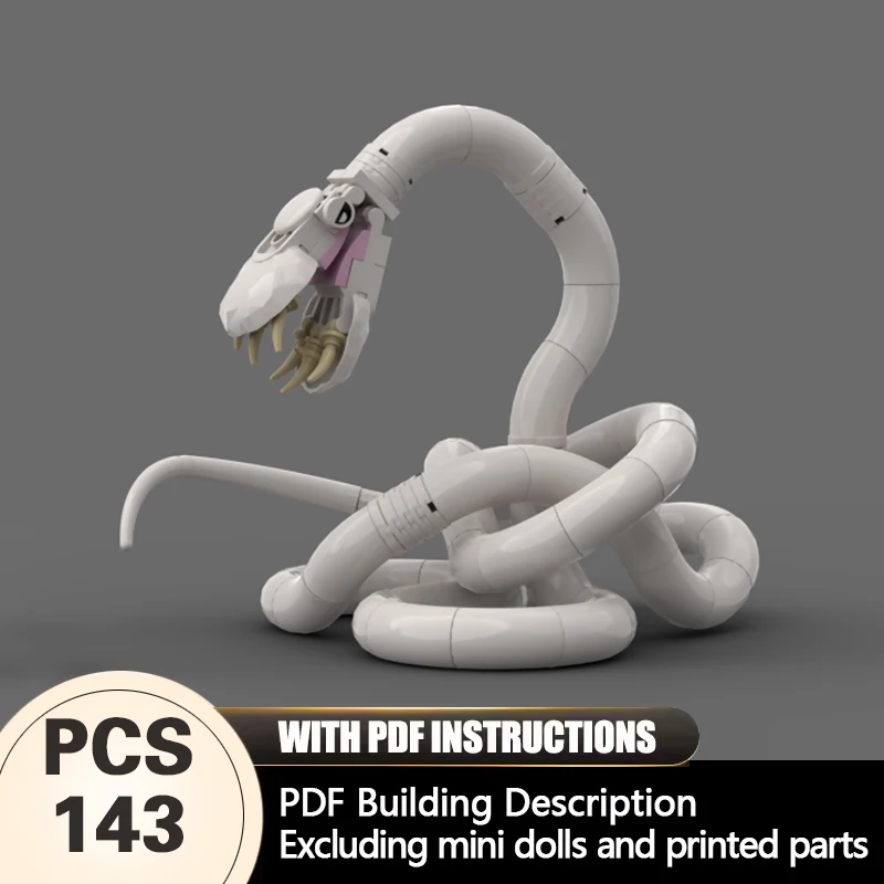 

Creators Animal Series Model MOC Building Bricks Dragonsnake Modular Technology Gifts Holiday Assemble Children Toys Suit