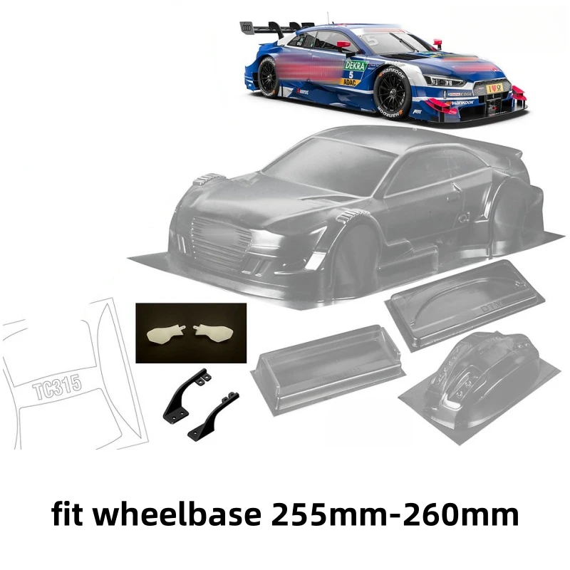 

1/10 A5 DTM RC Drift Car shell Body 190mm Width for On-Road Car 255mm-260mm Wheelbase Tamiya Kyosho Yokomo 3Racing hsp hpi mst