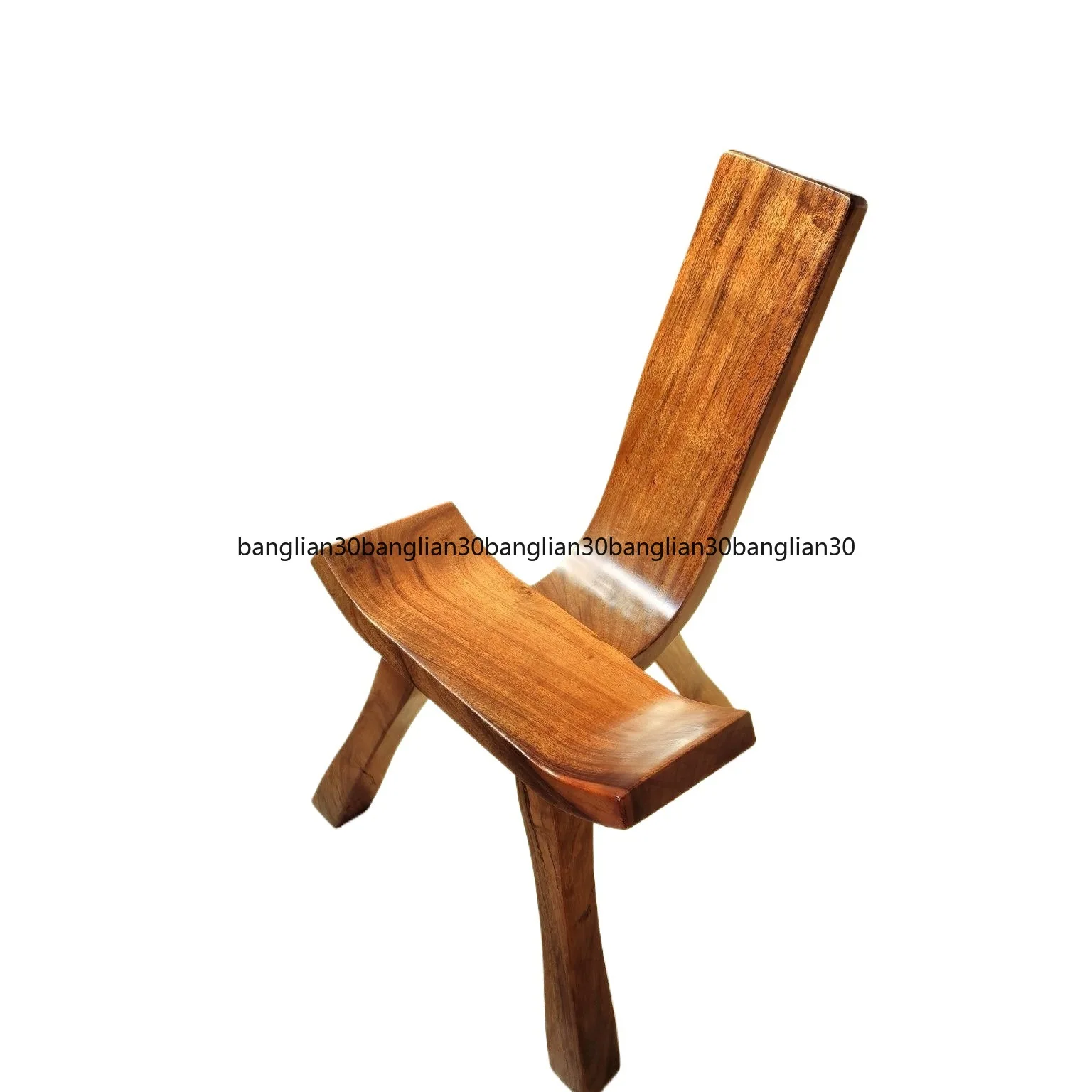 Tripod Chair Rosewood All Pure Wood Whole Board No Splicing No Sticker Leather Living Room Backrest Low Stool Tea Log
