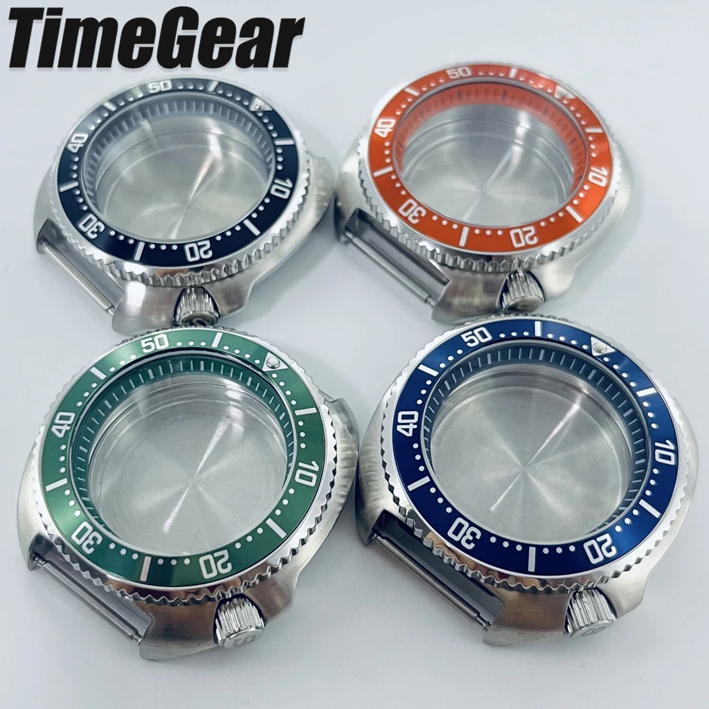 44mm NH35 Turtle Turtle Abalone Captain S Crown Case Sloping Bezel For NH34 NH35 NH36 NH38 NH70 NH72 Movement Fit Dial 28.5mm