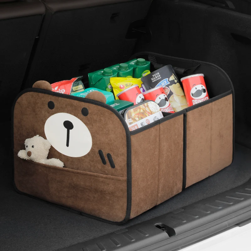 Storage box Car trunk foldable car organizer Large capacity car storage box Cartoon interior decoration