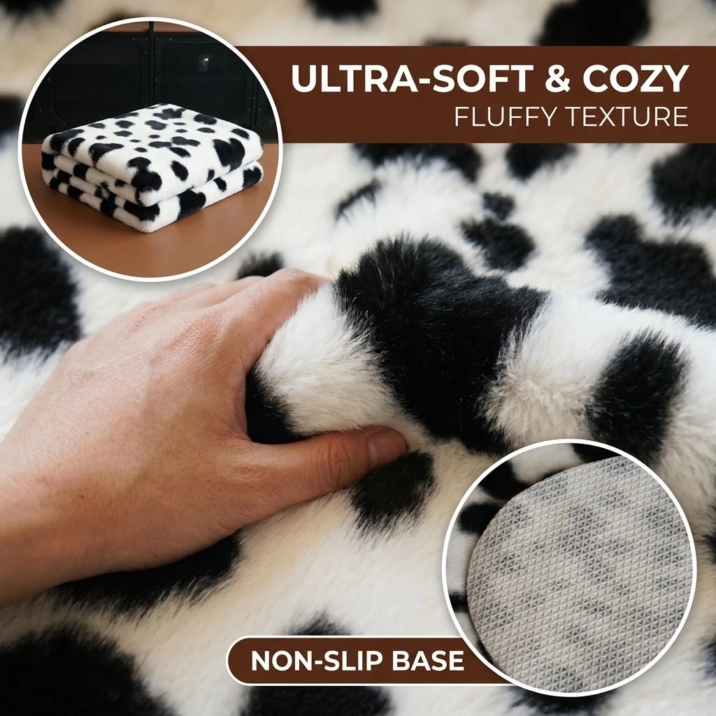 Karpet Kulit Leopard Imitasi,  - Cowhide Rug Faux ulasan dan harga